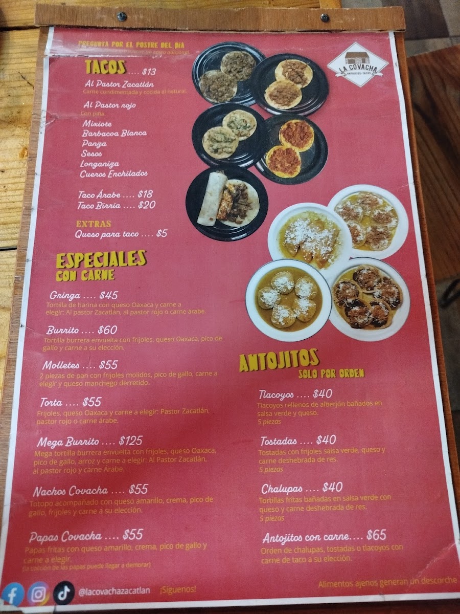 La Covacha Menu - Image 3